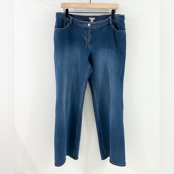 J. Jill Stretch Wide Leg Jeans Size 14 - Picture 2 of 6